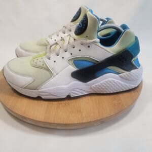 Nike Air Huarache Run Running Sneakers Shoes Men 10.5 Green Blue